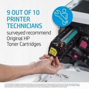 printer technicians recommend hp oem toner cartridges